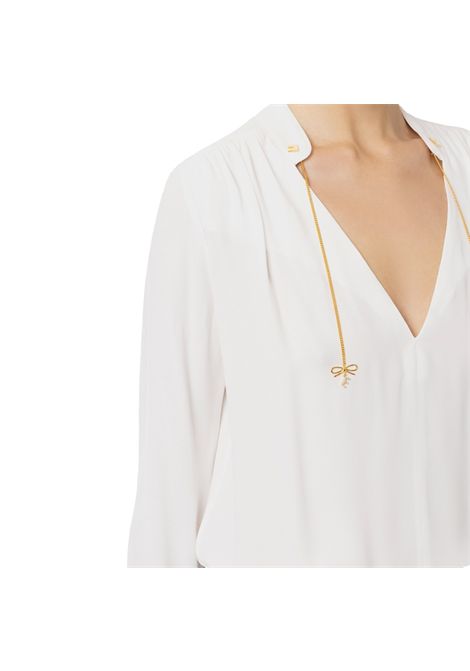 Blusa Elisabetta Franchi donna CA08051E2 110 burro collo a pistagnina ELISABETTA FRANCHI | Camicie | CA08051E2360
